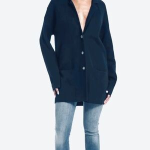 SPLENDID Coatigan (Long V Neck Cardigan) Navy with Front Pockets
